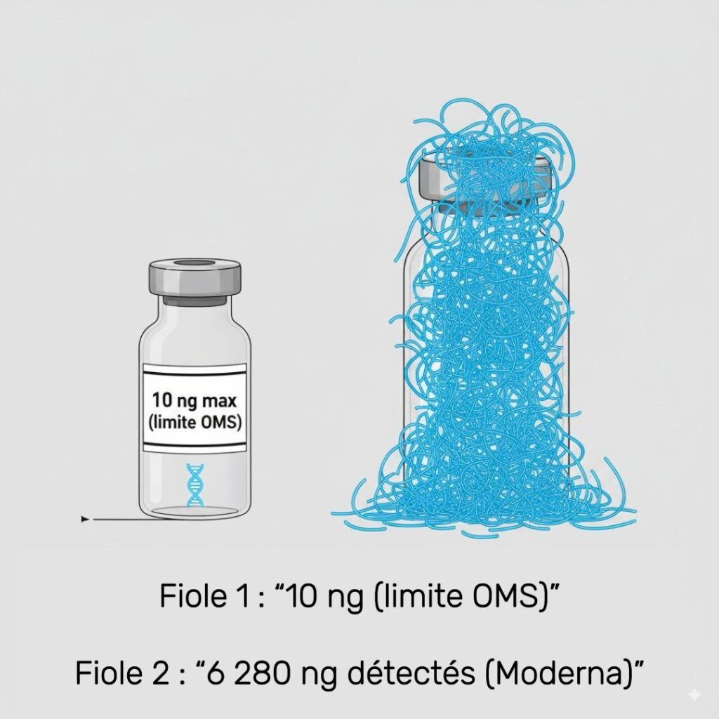 627 fois plus la dose autorisée