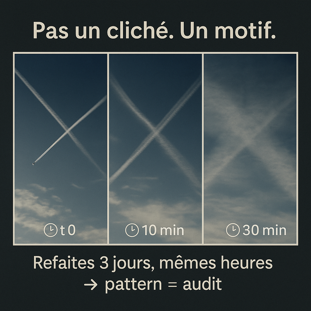 Arrêter les chemtrails: d'abord évaluer!