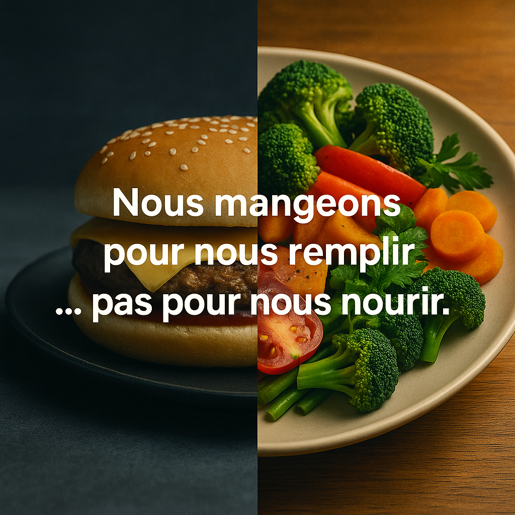 Alimentation: nous mangeons pour nous remplir