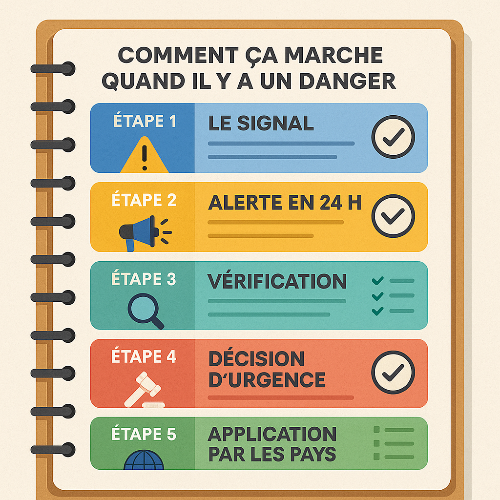 Processus OMS en cas d'alerte