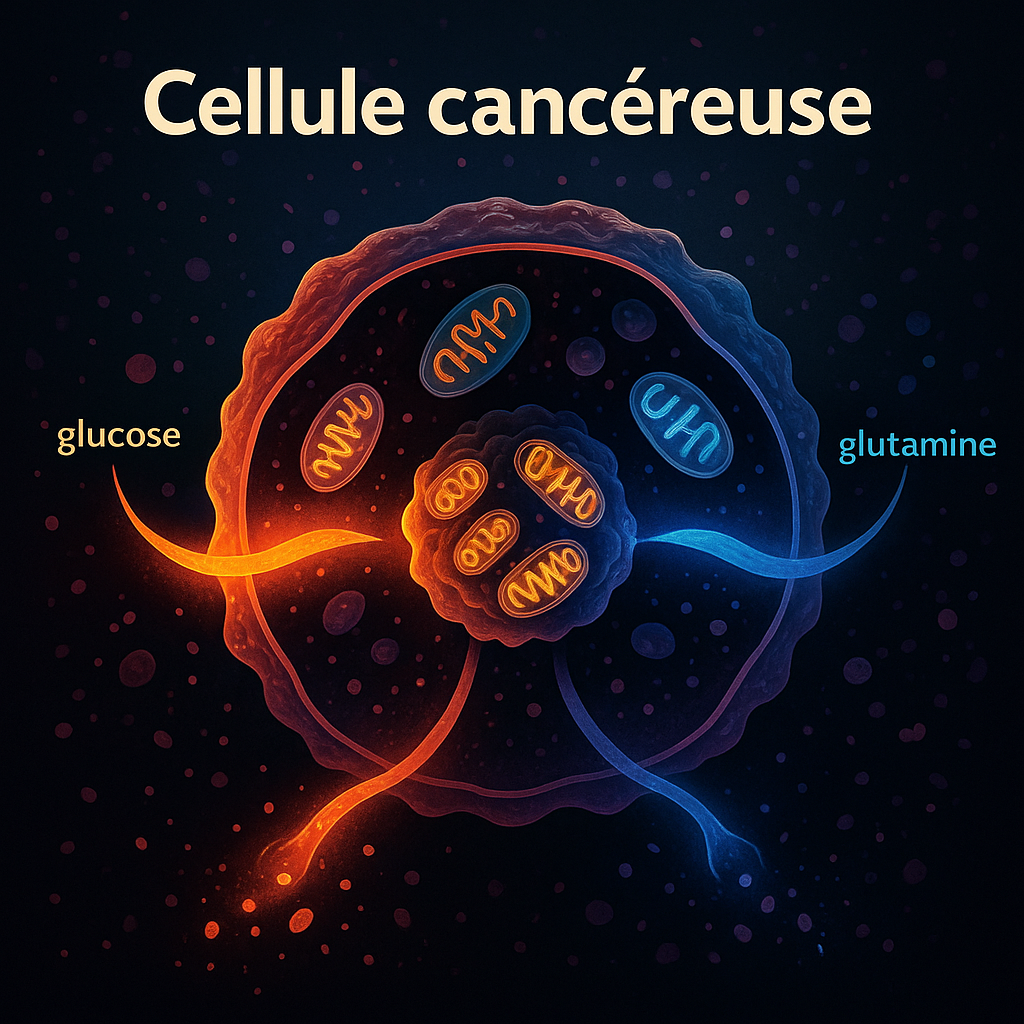Cellules cancéreuses, glucose et glutamine. 