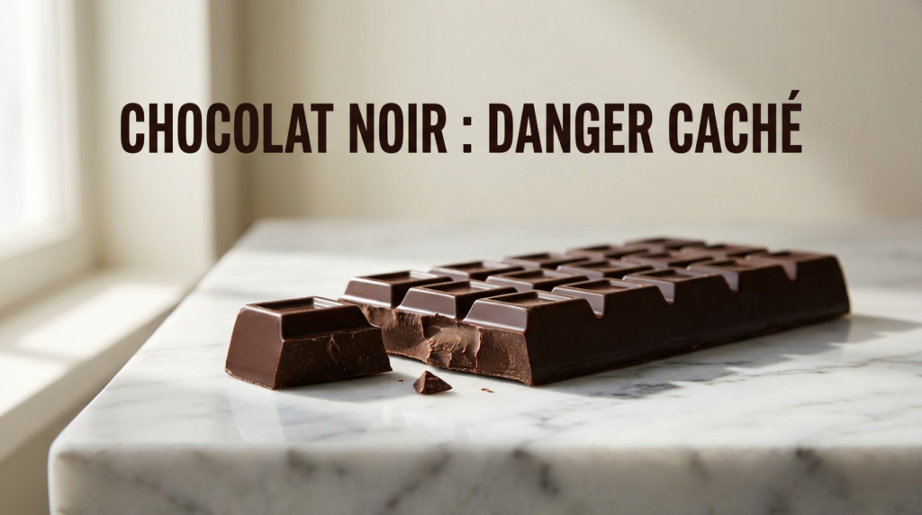 cadmium dans le cacao, chocolat noir danger, métaux lourds chocolat, toxicité cadmium, contamination chocolat bio, métaux lourds chocolat noir