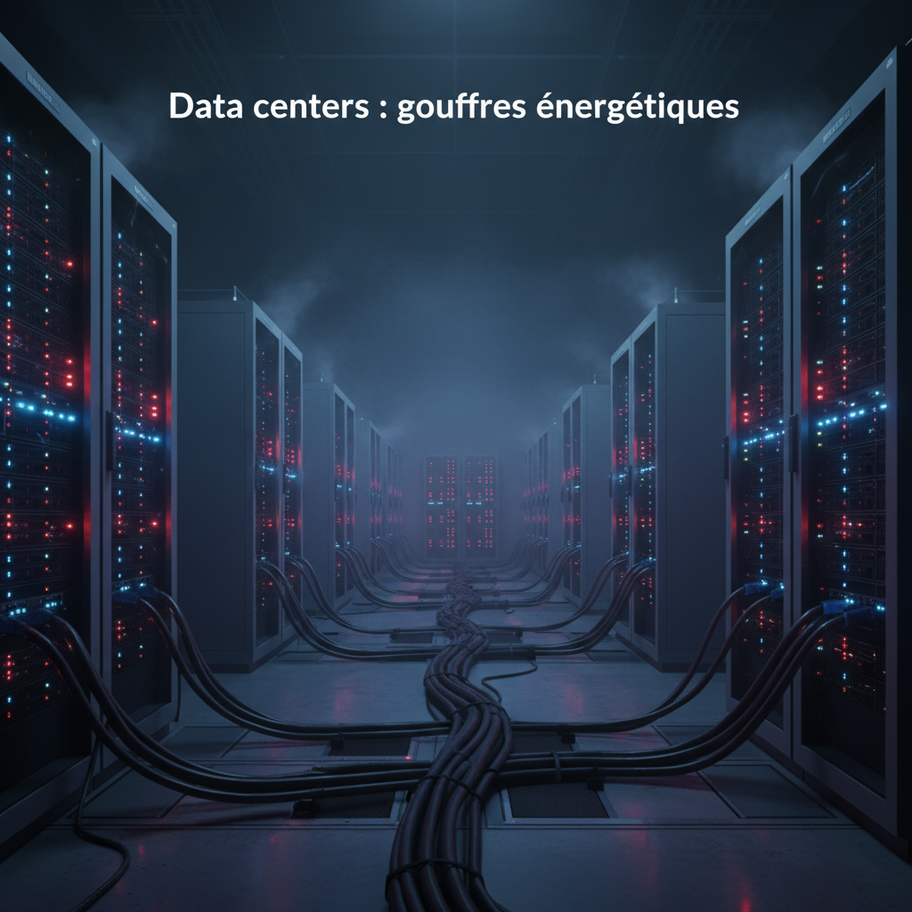 consommation énergétique IA, empreinte carbone intelligence artificielle, data centers pollution, déchets électroniques IA, obsolescence matériel informatique
