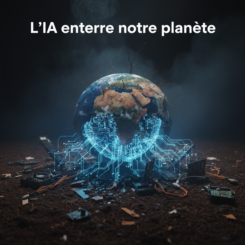 consommation énergétique IA, empreinte carbone intelligence artificielle, data centers pollution, déchets électroniques IA, obsolescence matériel informatique