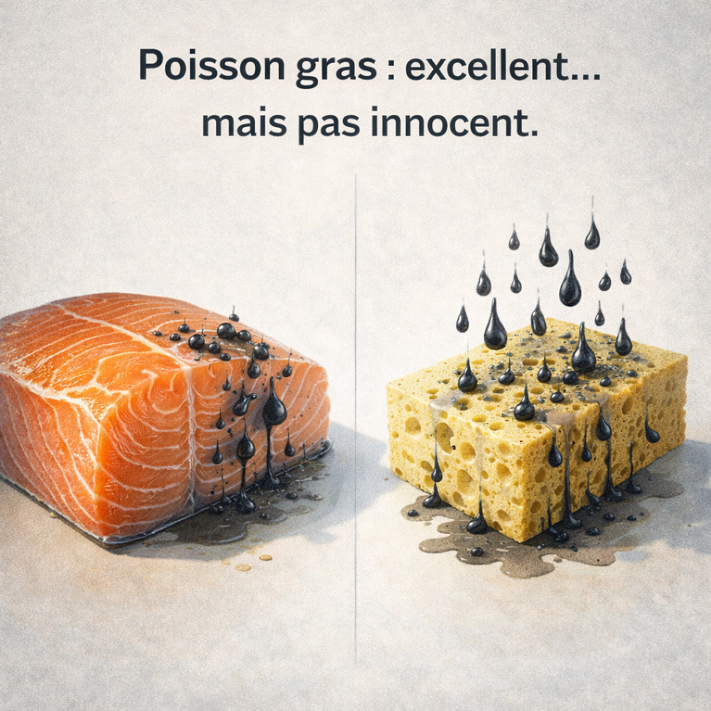Polluants dans le saumon: le gras agit comme une éponge