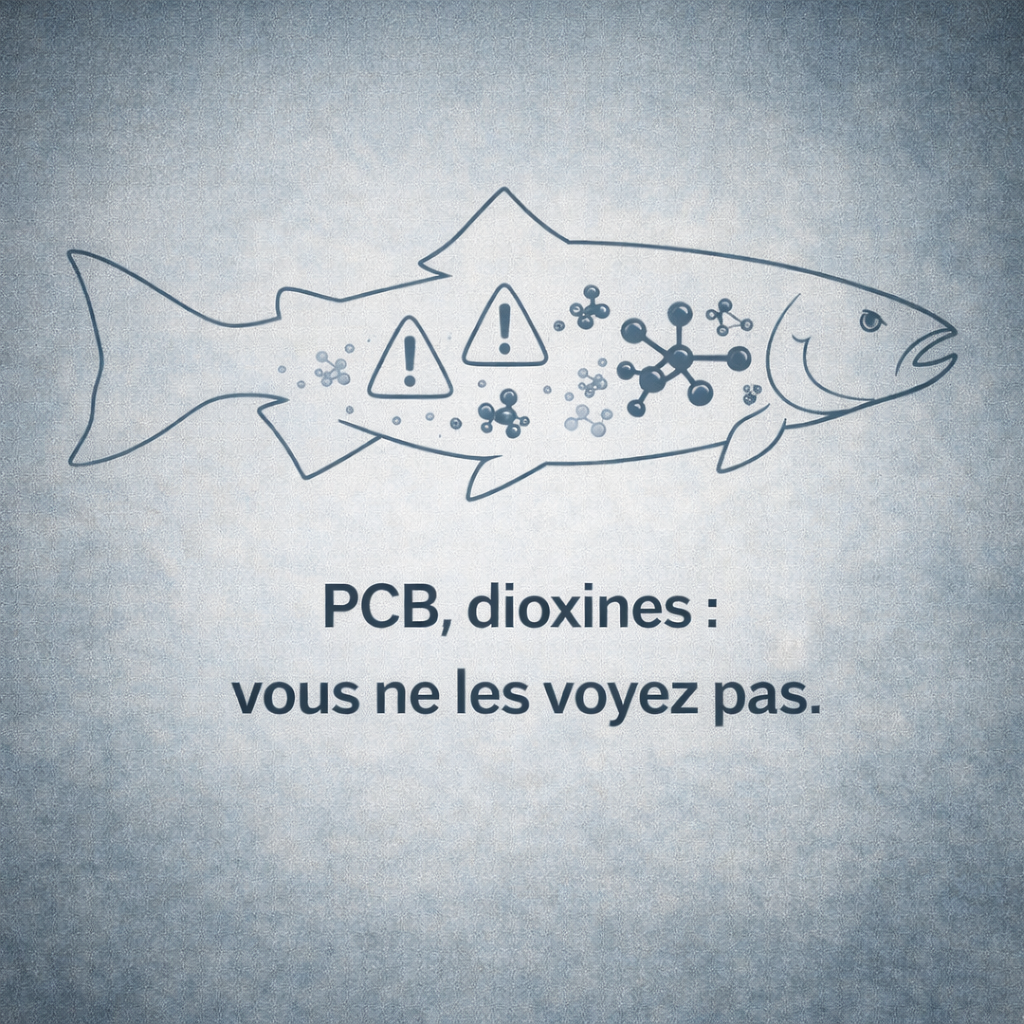 Polluants dans le saumon: et vous ne les voyez pas!