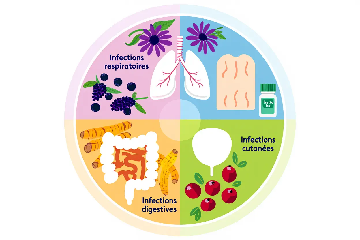 Classification des types d'infections et plantes médicinales anti-infectieuses adaptées à chaque pathologie