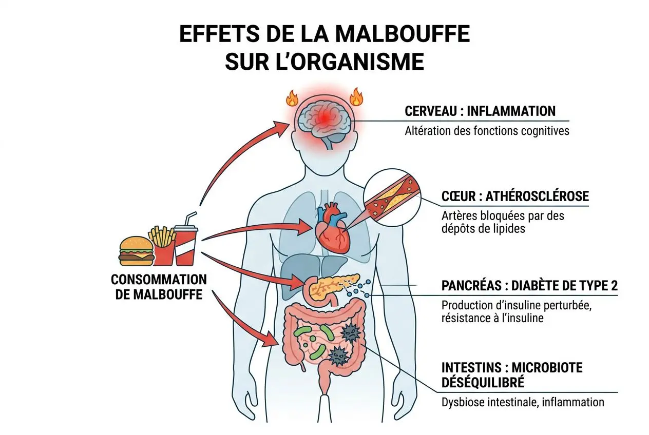 Effets de la malbouffe sur le corps