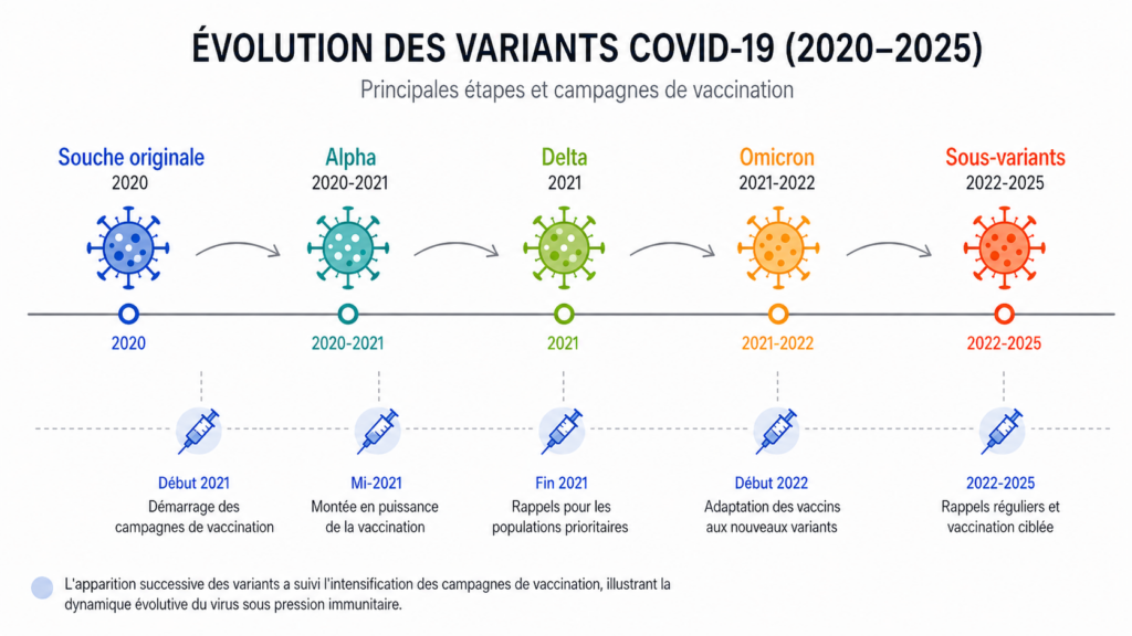 Évolution des variants Covid