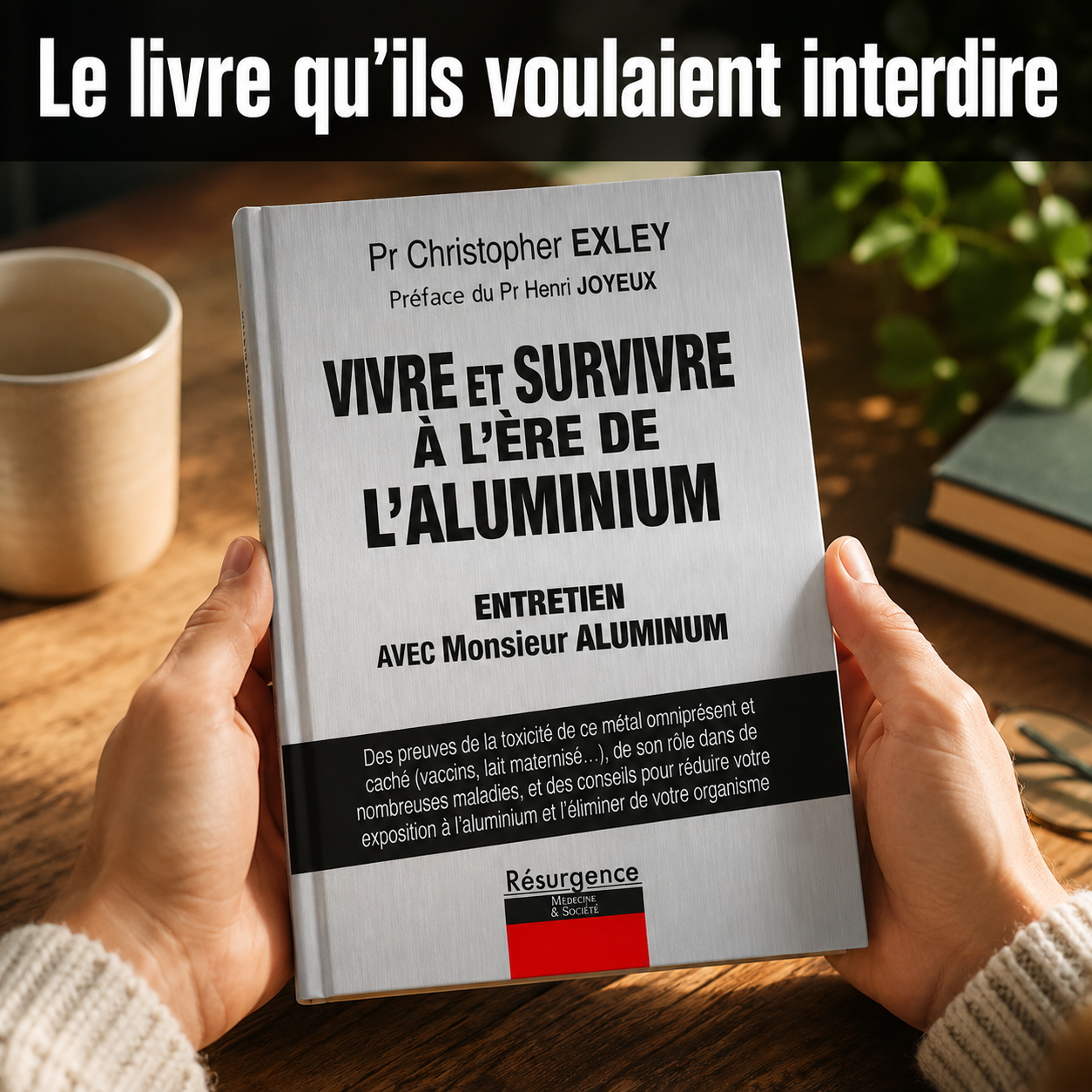 Mise en scène du livre Imaginez que vous êtes un atome d'aluminium de Christopher Exley sur l'aluminium vaccin danger enfant