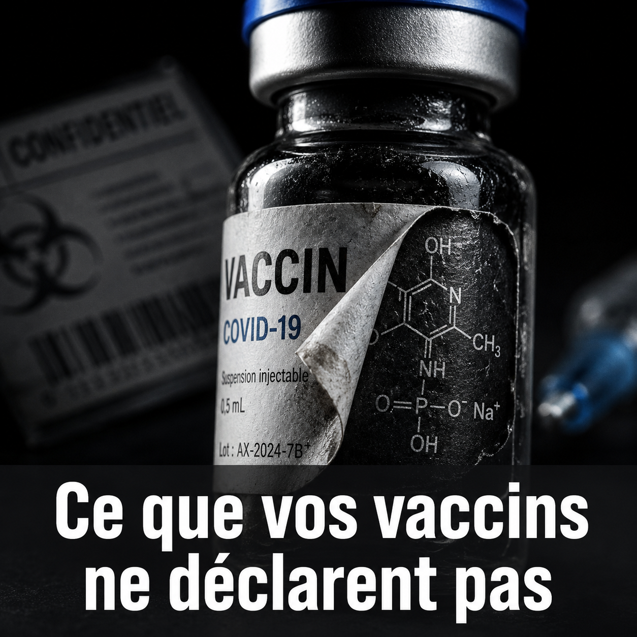 Seringue et formule chimique de l'aluminium adjuvant vaccin danger enfant : illustration du débat sur la sécurité des vaccins nourrissons