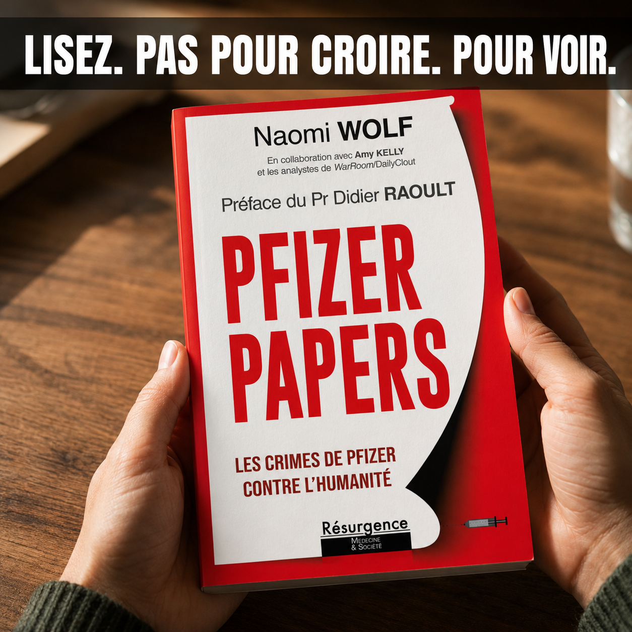 Livre Pfizer Papers de Naomi Wolf aux Éditions marco pietteur: lire les documents pour vérifier par soi-même