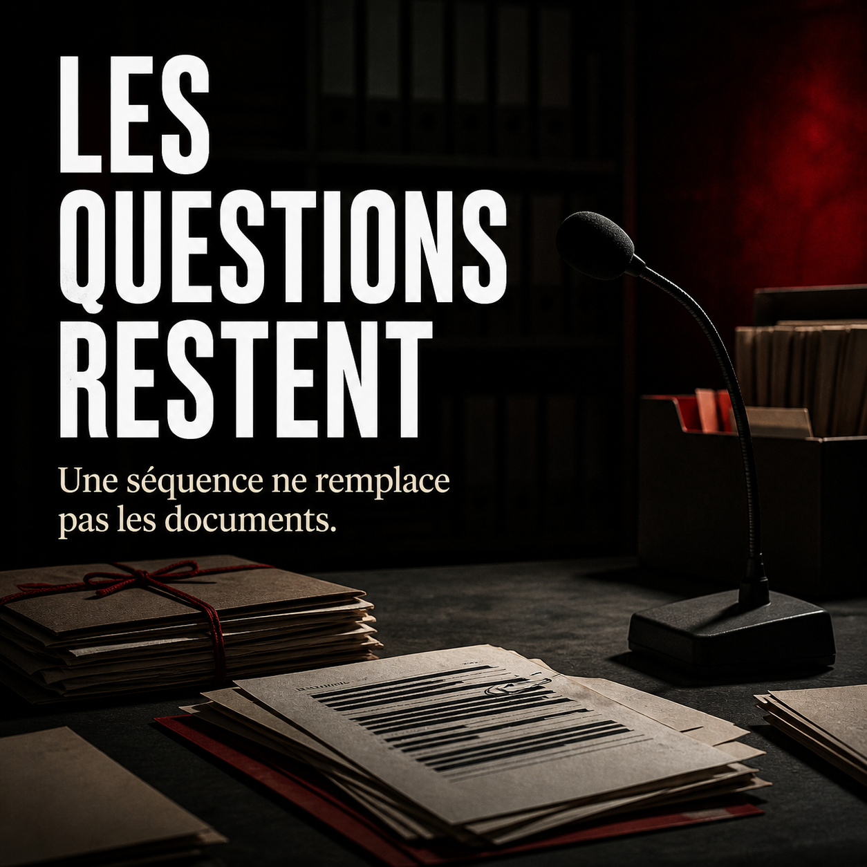 Les questions restent, une séquence ne remplace pas les documents