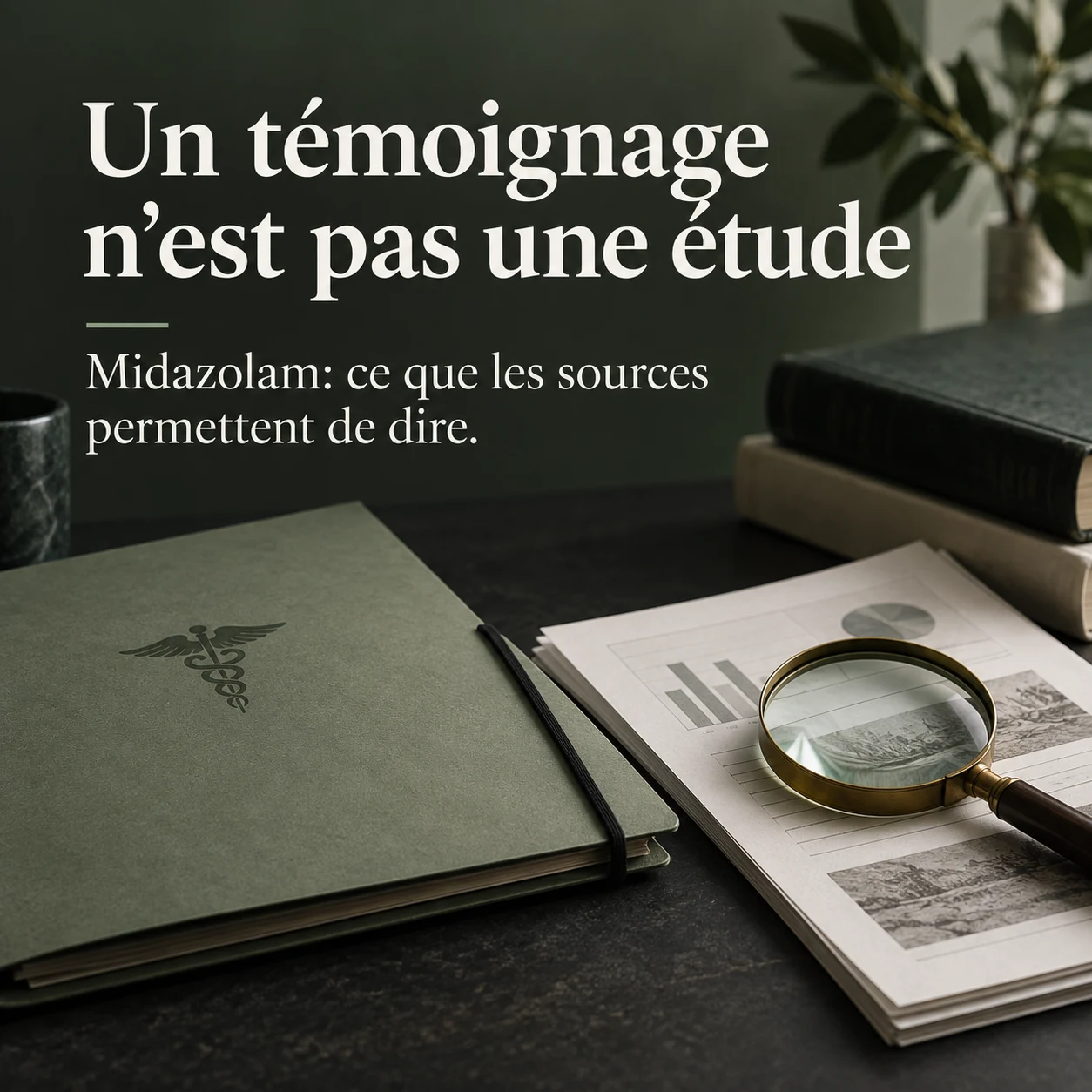 Un témoignage n’est pas une étude. Midazolam: ce que les sources permettent de dire.