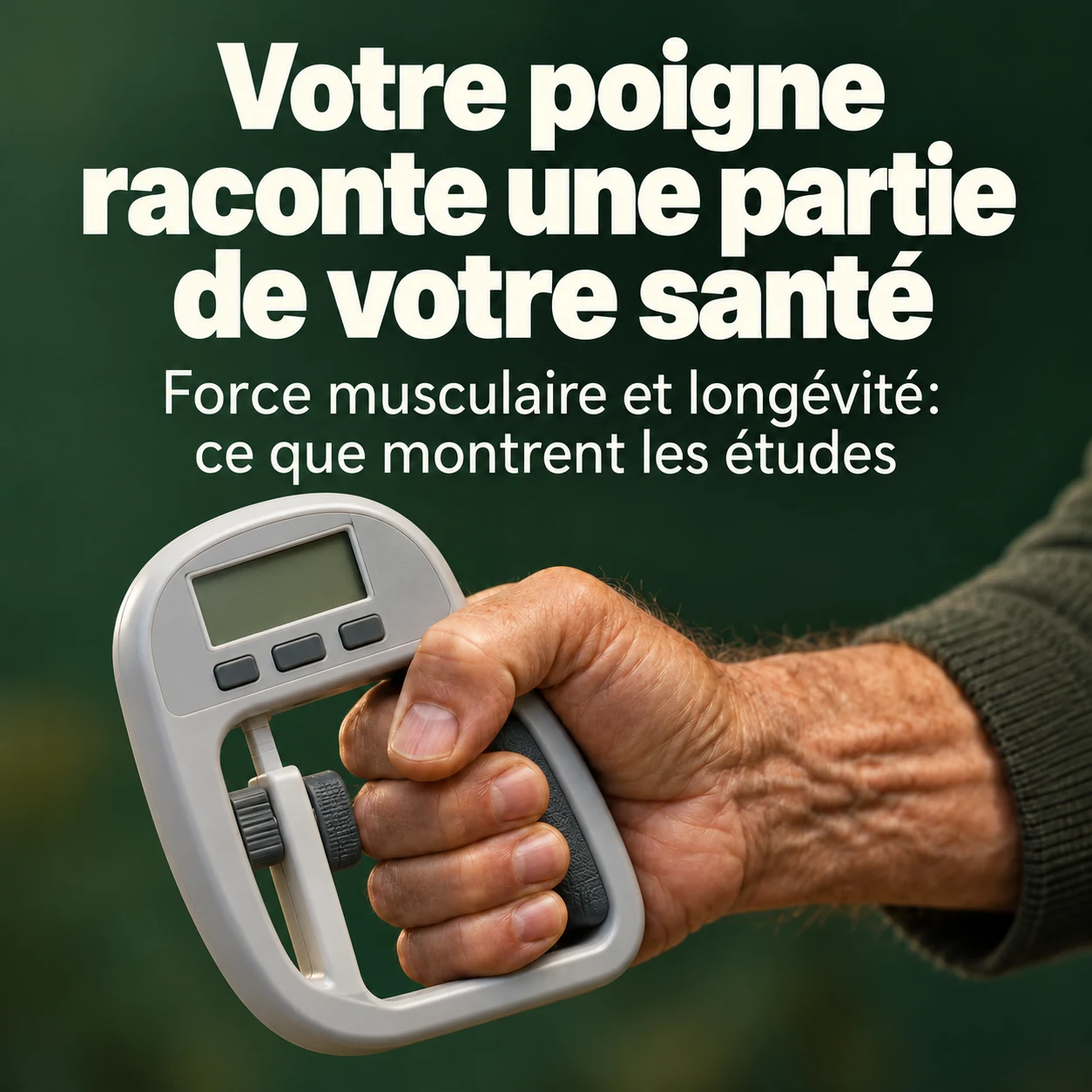 Votre poigne raconte une partie de votre santé: force musculaire et longévité